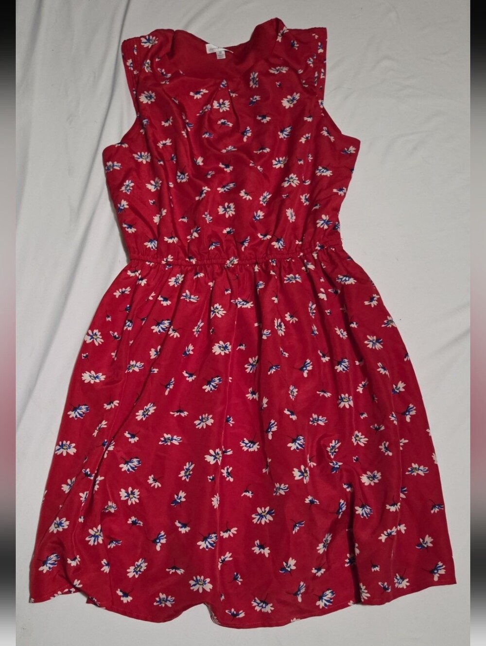 Charming Charlie women's medium red floral knee length dress #22